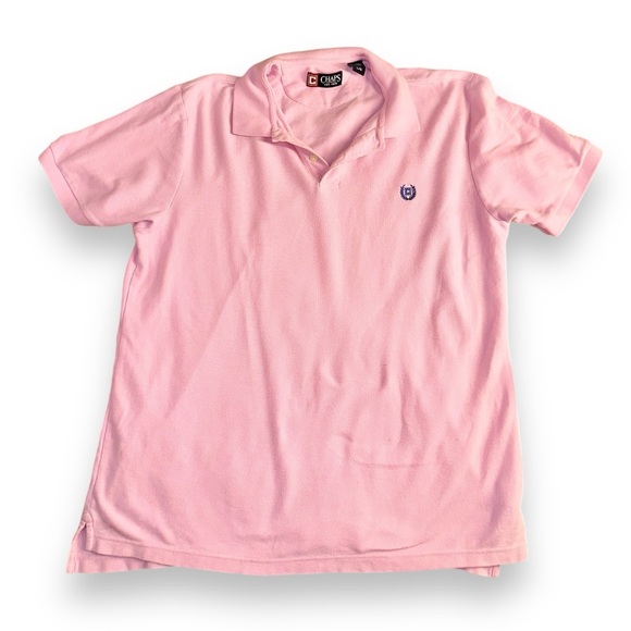Chaps Light Pink Polo Short Sleeve Button Up Mens Shirt Large - Picture 4 of 15